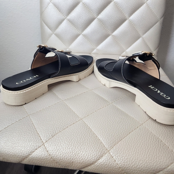 Coach Double Strap Platform Sandals - Picture 8 of 10